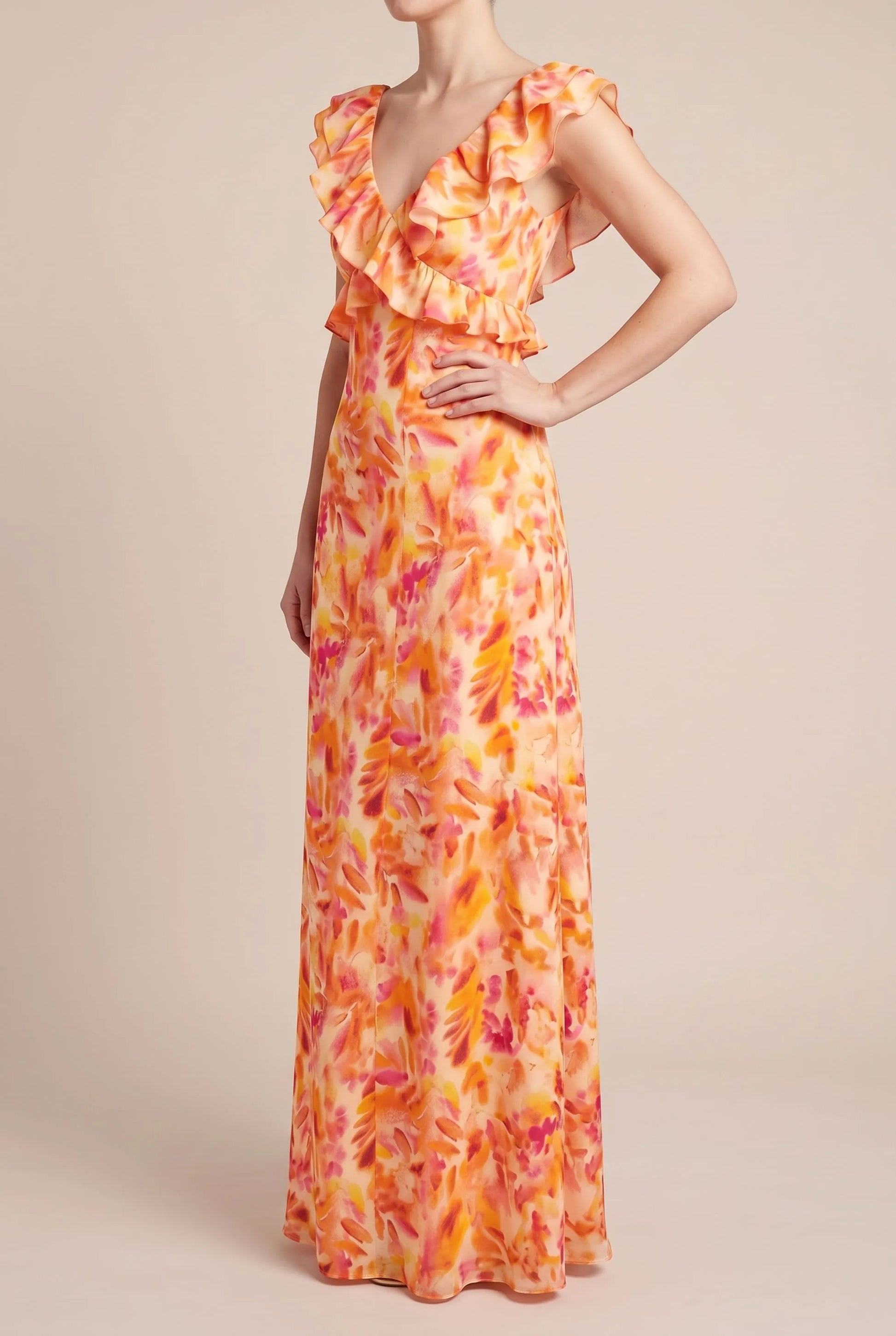 Tropina | Langes Sommerkleid Mit Floralem Muster