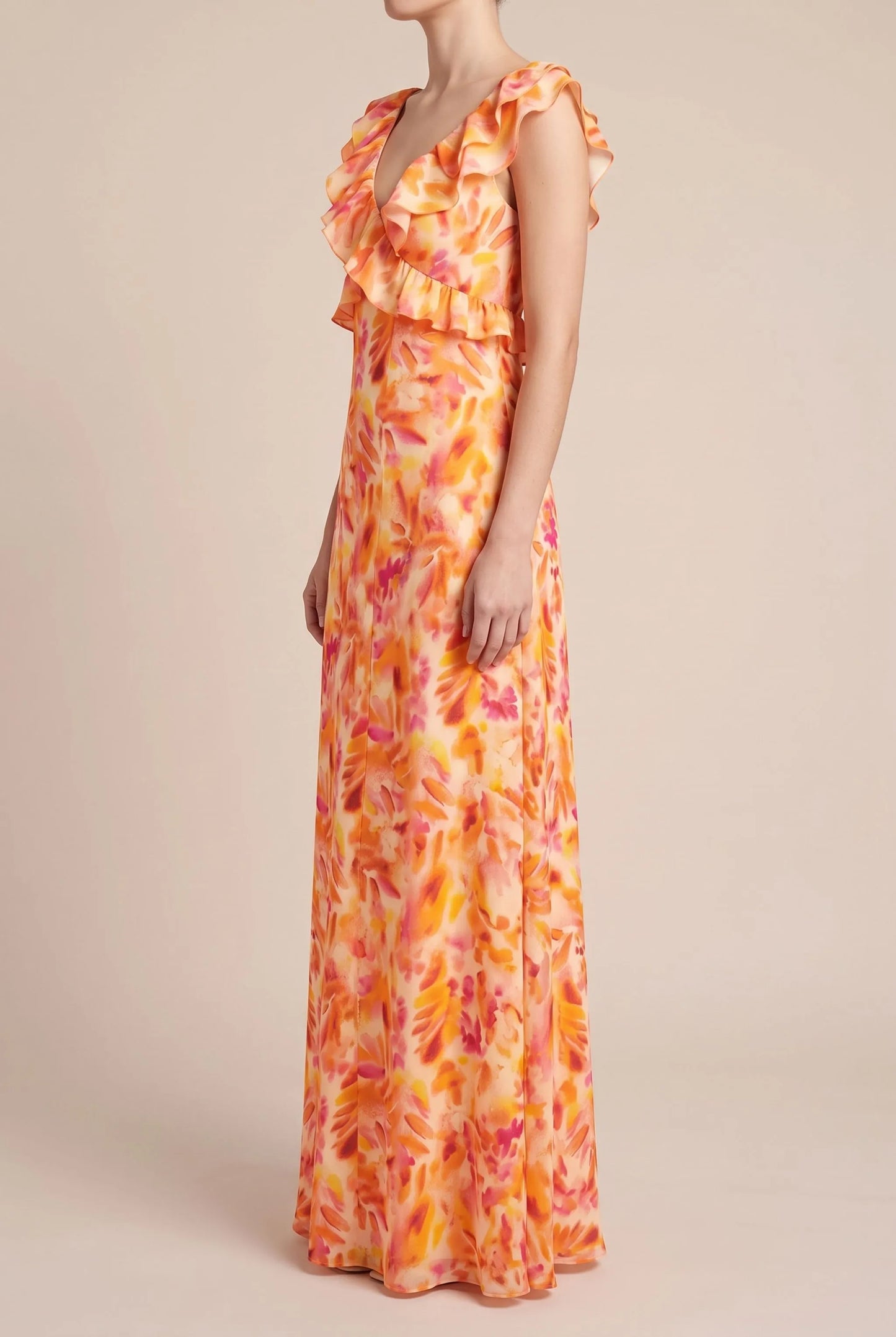 Tropina | Langes Sommerkleid Mit Floralem Muster