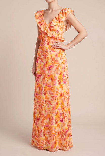 Tropina | Langes Sommerkleid Mit Floralem Muster