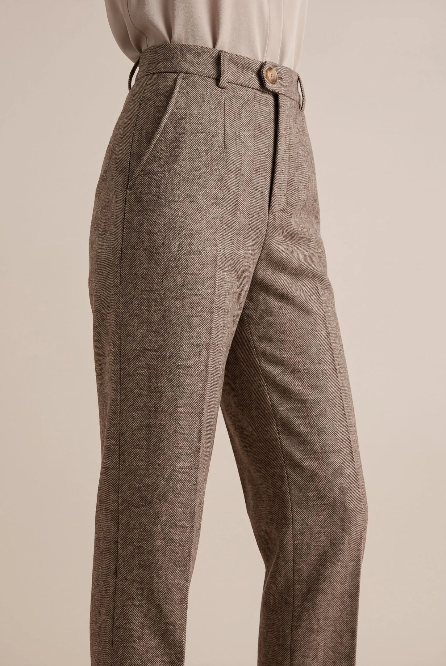 Trovira | Moderne Damenhose Mit Fischgrätmuster