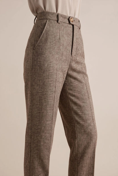Trovira | Moderne Damenhose Mit Fischgrätmuster