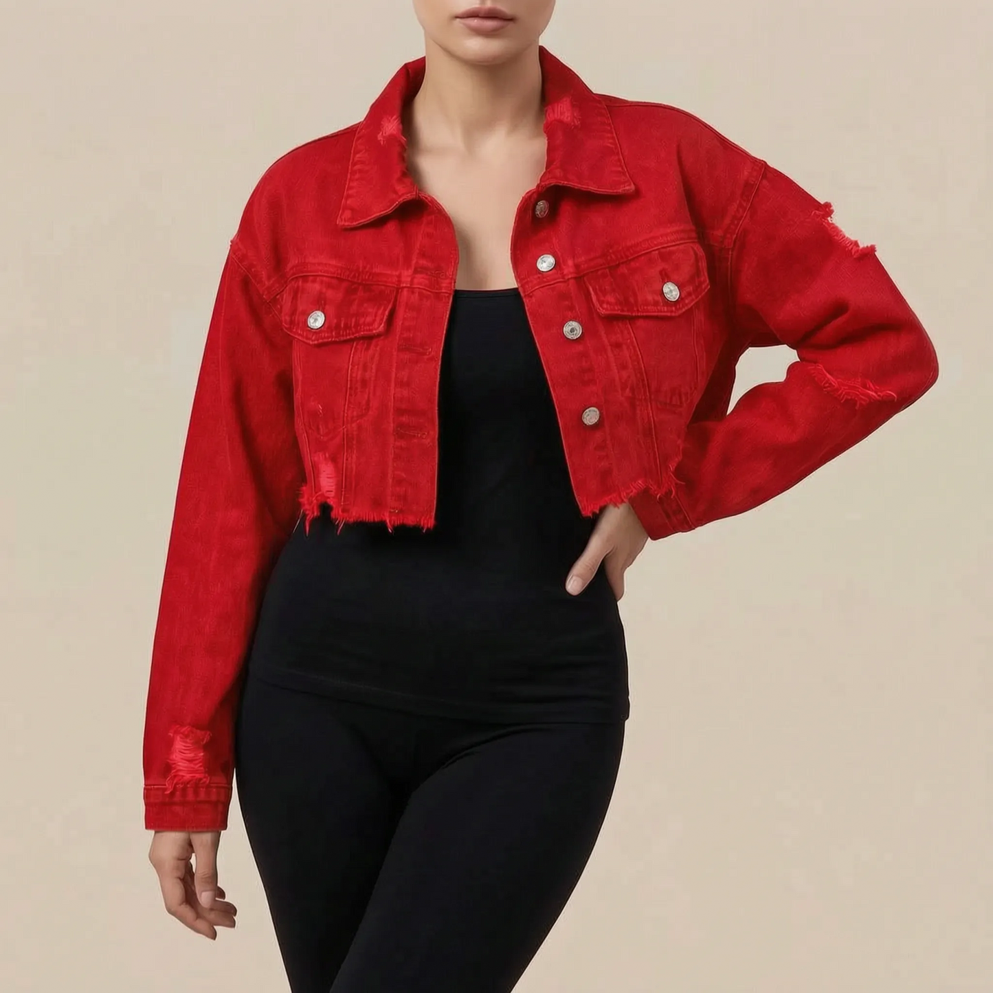 UrbanEdge | Kurze Jacke Mit Offenen Kanten