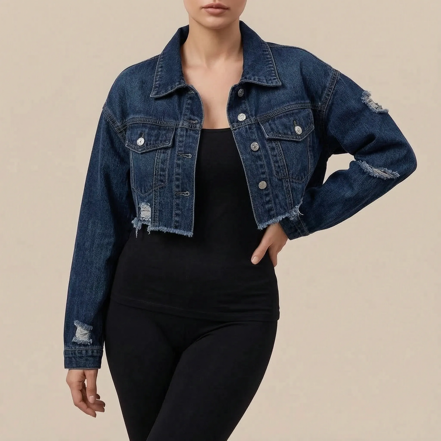 UrbanEdge | Kurze Jacke Mit Offenen Kanten
