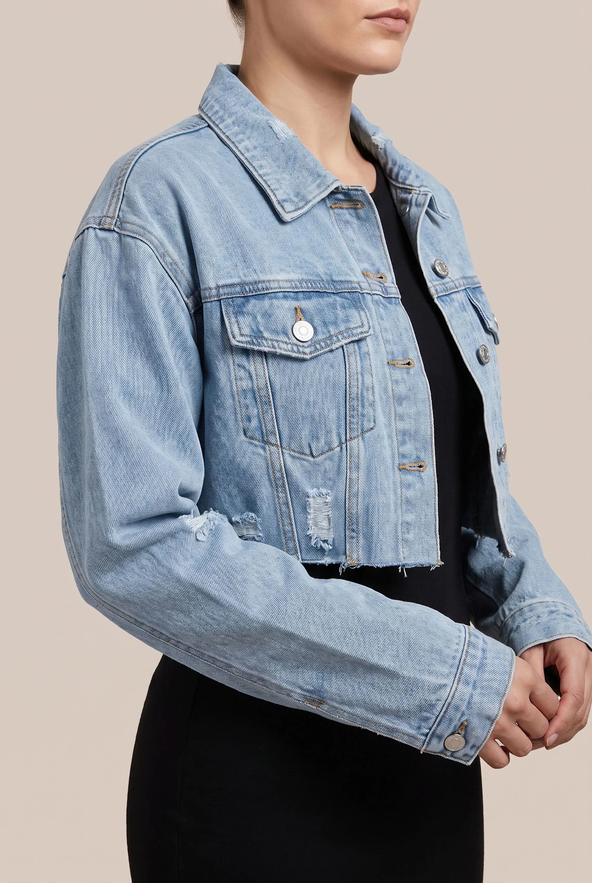 UrbanEdge | Kurze Jacke Mit Offenen Kanten