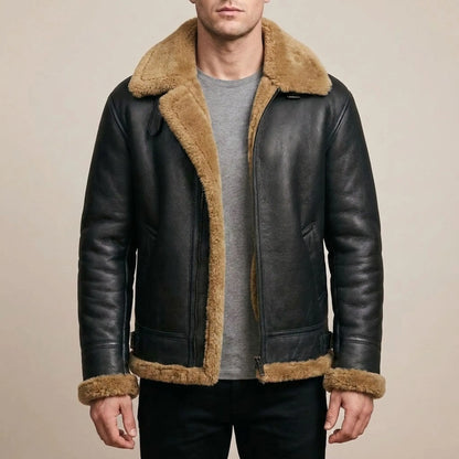 Valeron | Schwarze Pilotenjacke Für Herren