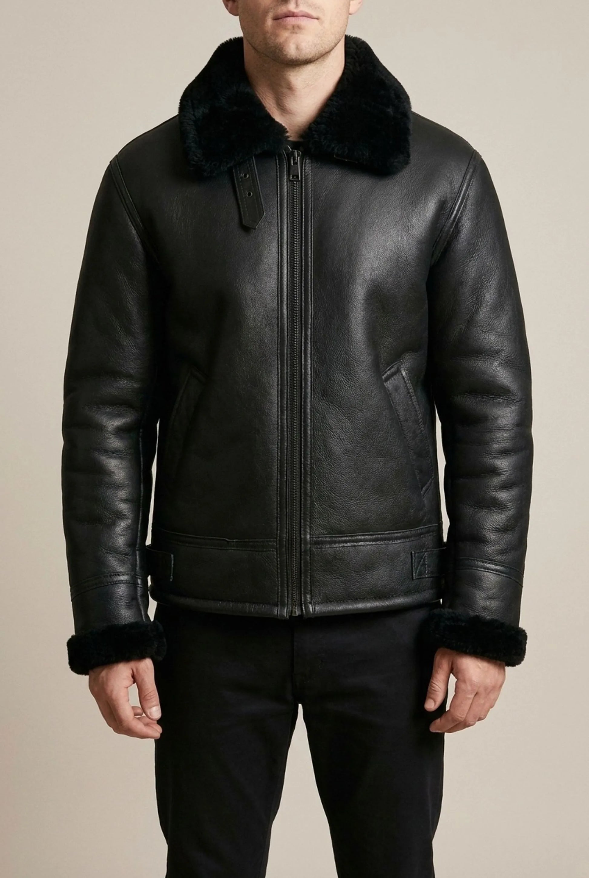 Valeron | Schwarze Pilotenjacke Für Herren
