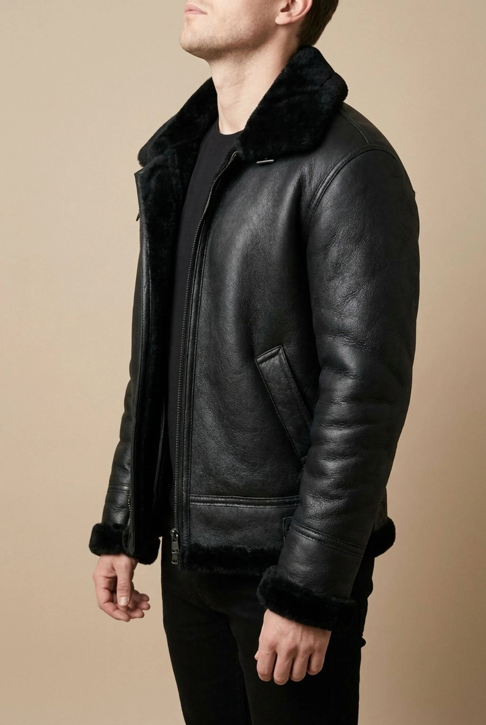 Valeron | Schwarze Pilotenjacke Für Herren