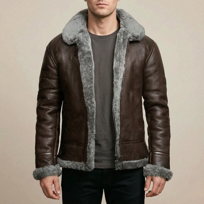 Valeron | Schwarze Pilotenjacke Für Herren