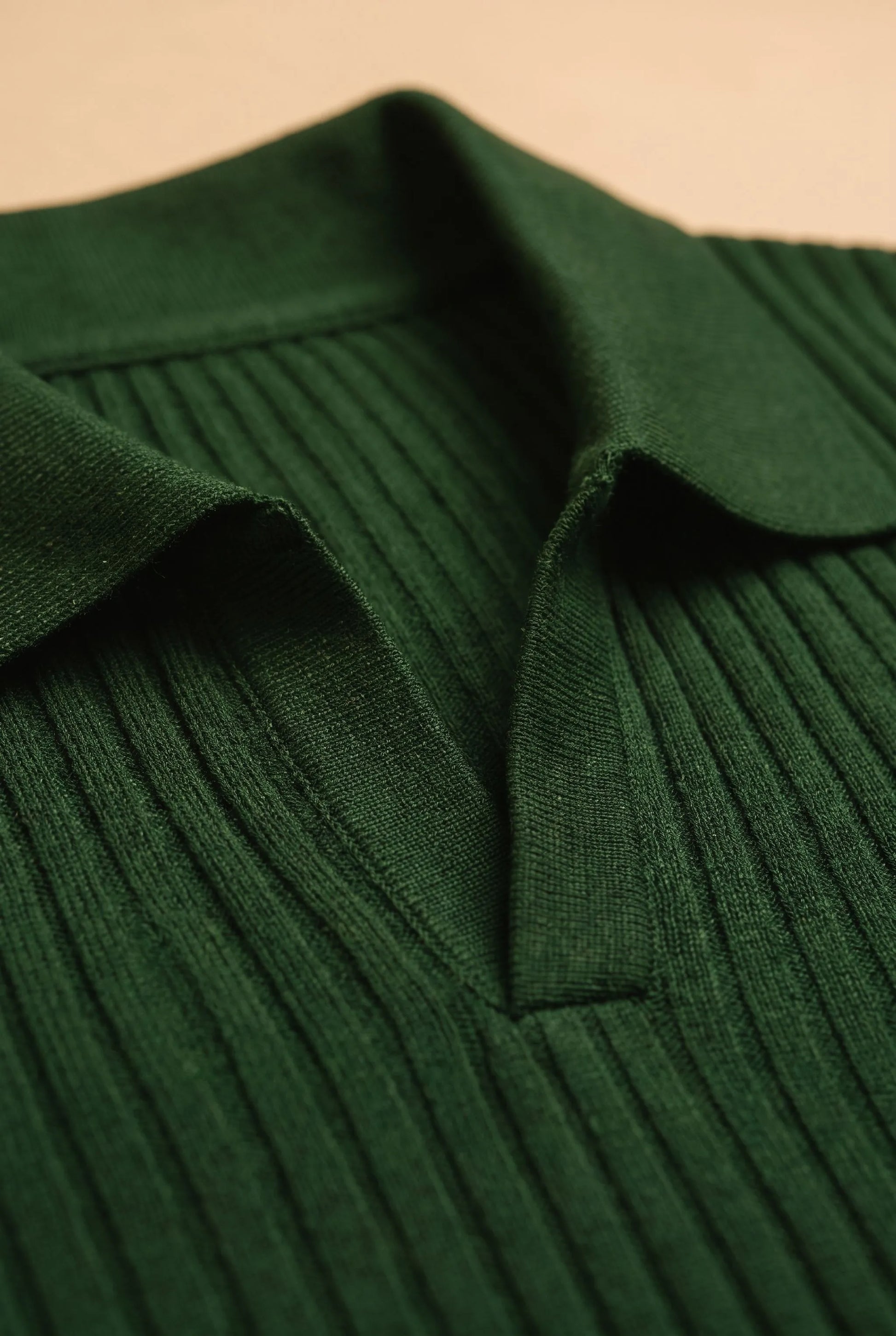Vectis | Körperbetontes Geripptes Poloshirt