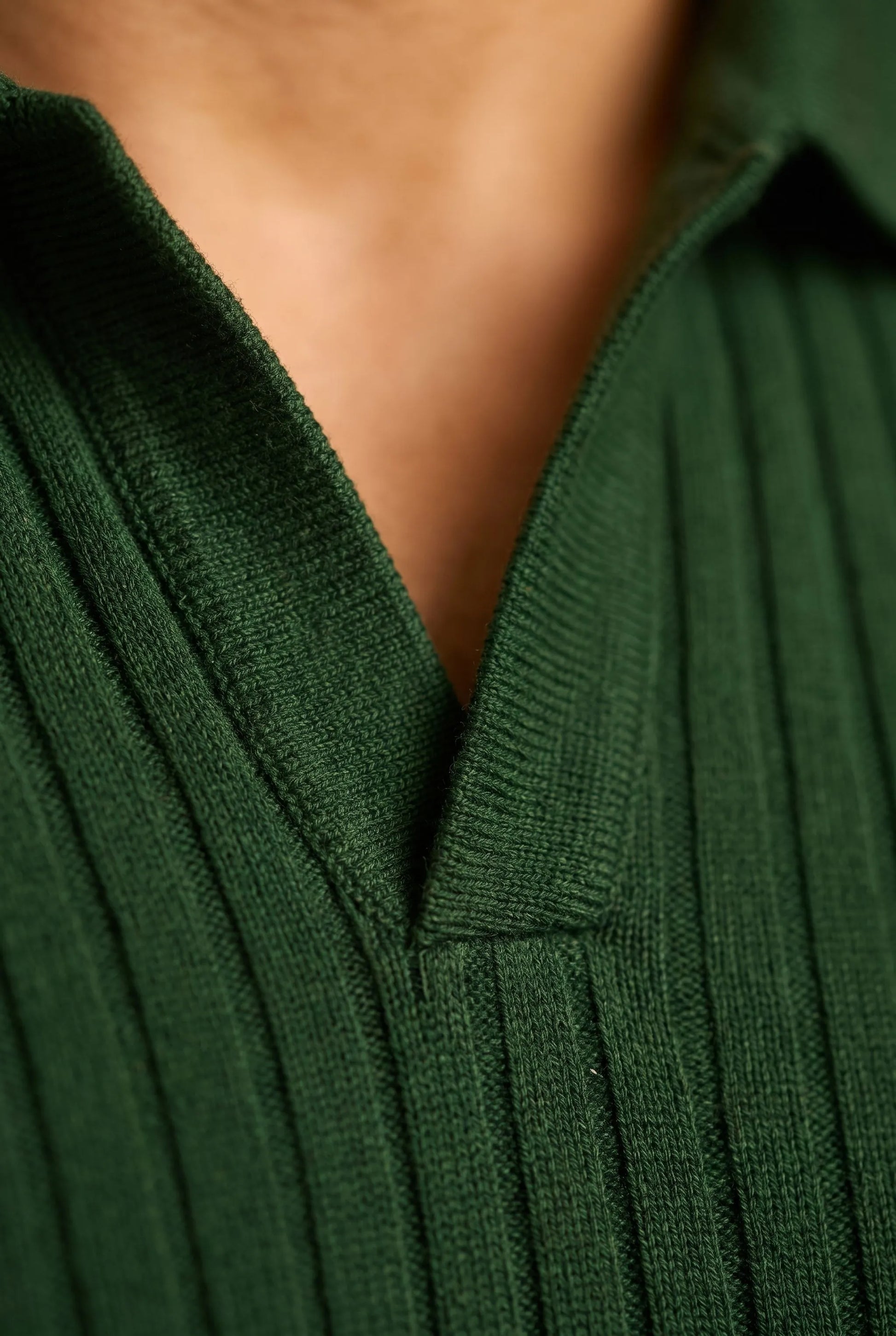 Vectis | Körperbetontes Geripptes Poloshirt