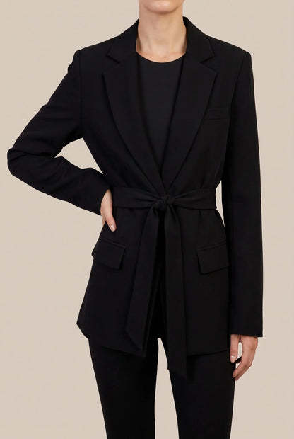 VelaTalia | Sportlich Eleganter Damenblazer Mit Bindegürtel