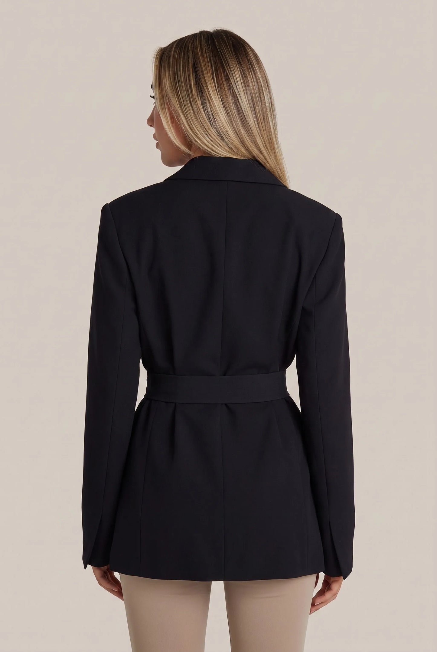 VelaTalia | Sportlich Eleganter Damenblazer Mit Bindegürtel
