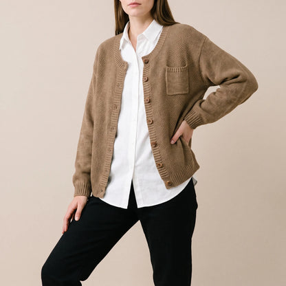 Veldra | Vielseitige Einfarbige Strickjacke