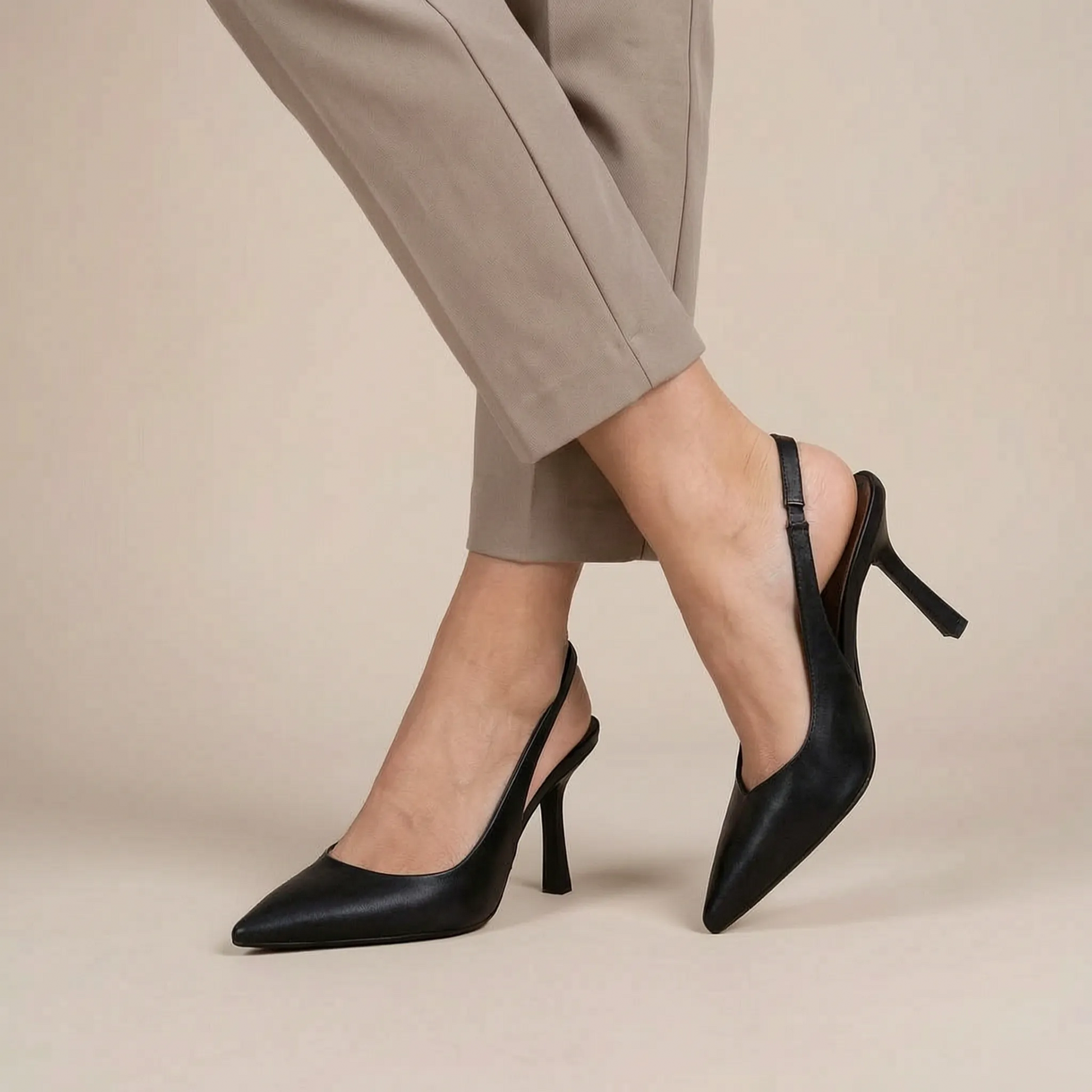 Vellora | Eleganter Slingback-Pumps Mit Spitzer Form
