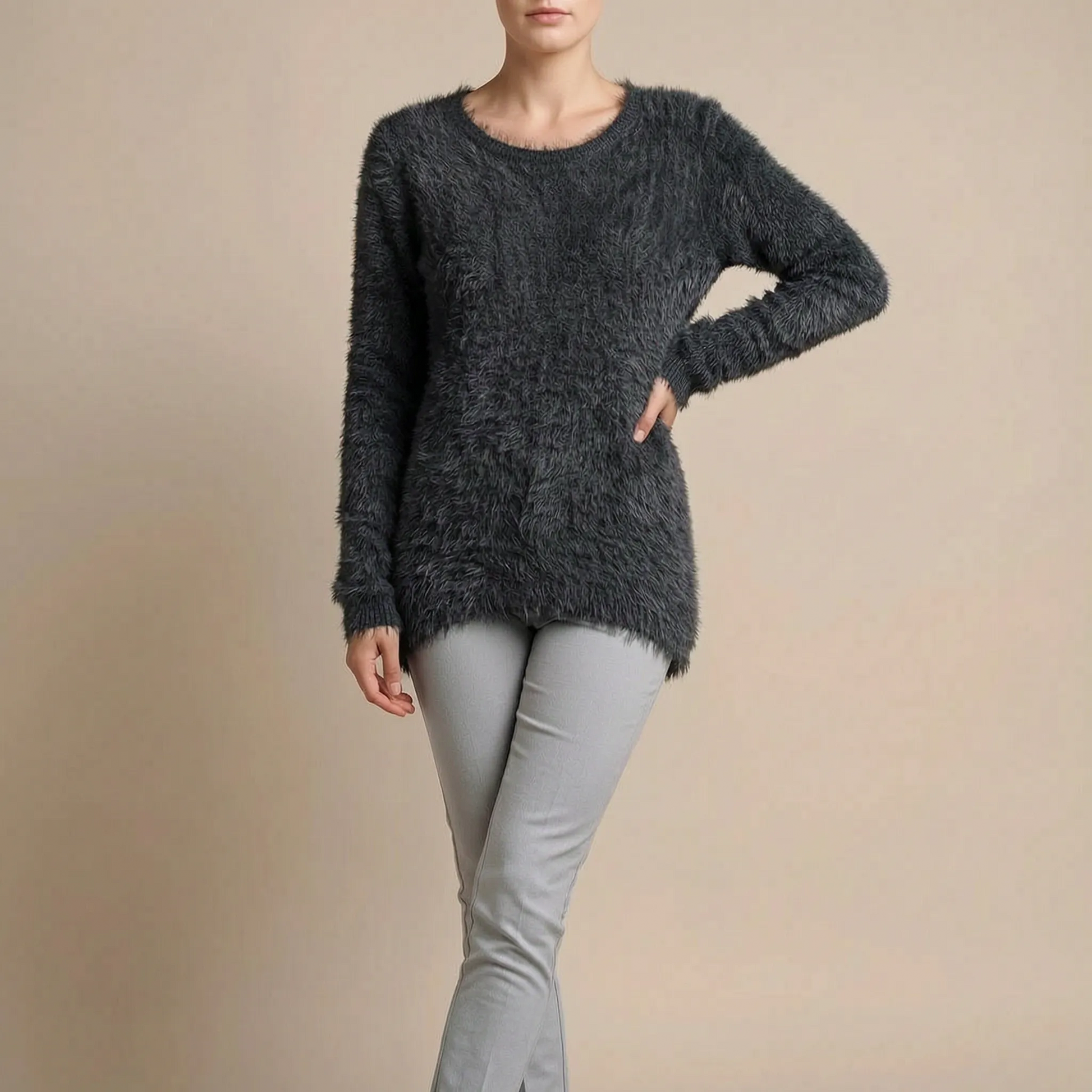 Velsona | Flauschiger Damenpullover