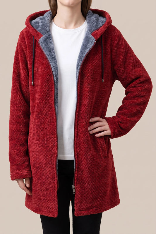 Velsor | Warme Fleecejacke Mit Kapuze