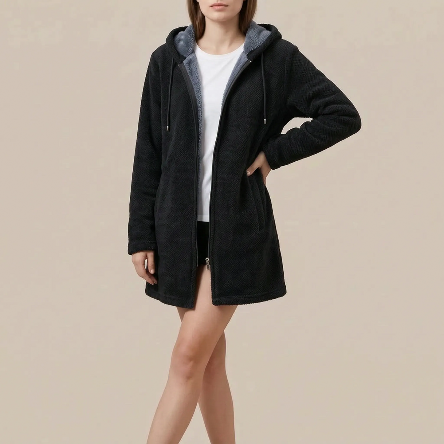 Velsor | Warme Fleecejacke Mit Kapuze