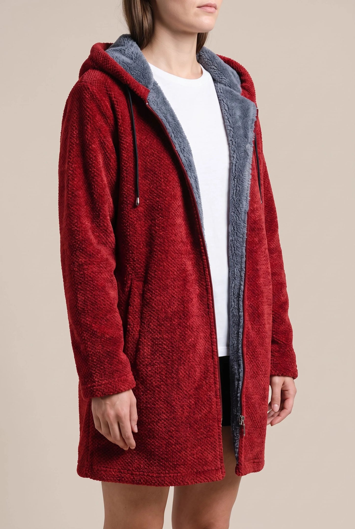 Velsor | Warme Fleecejacke Mit Kapuze