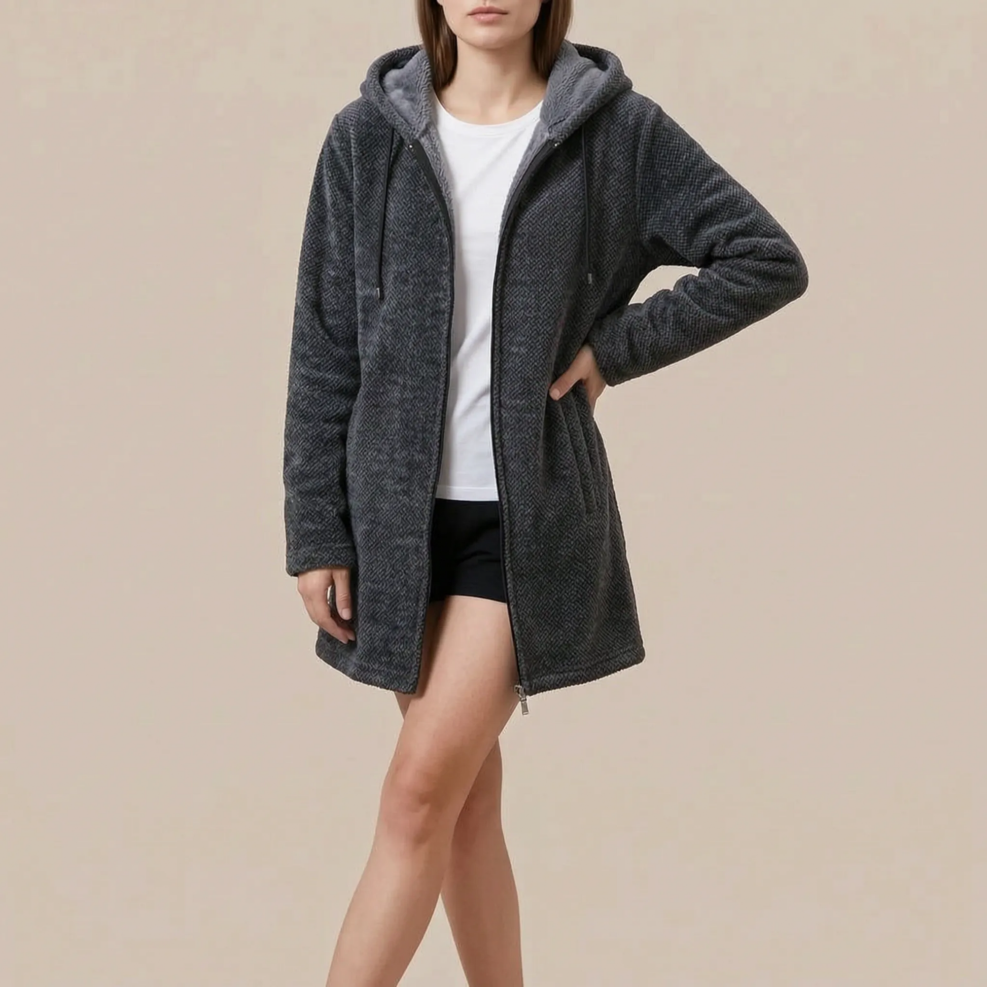 Velsor | Warme Fleecejacke Mit Kapuze