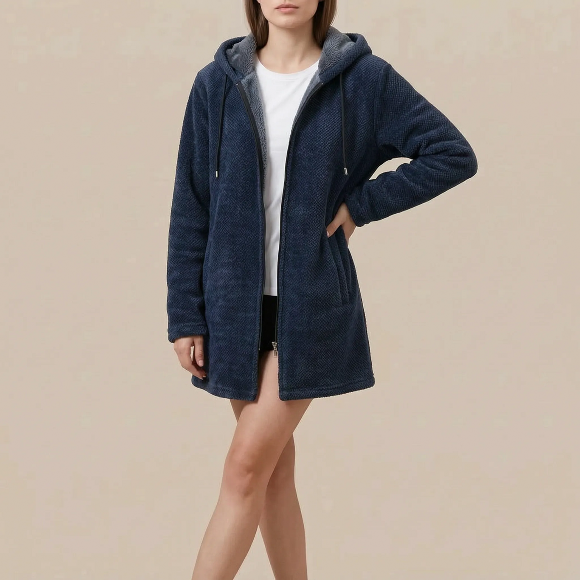 Velsor | Warme Fleecejacke Mit Kapuze