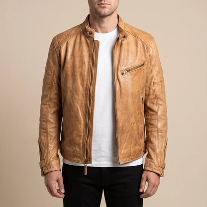 Venturex | Klassische Herrenjacke Im Bikerstil