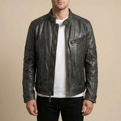Venturex | Klassische Herrenjacke Im Bikerstil