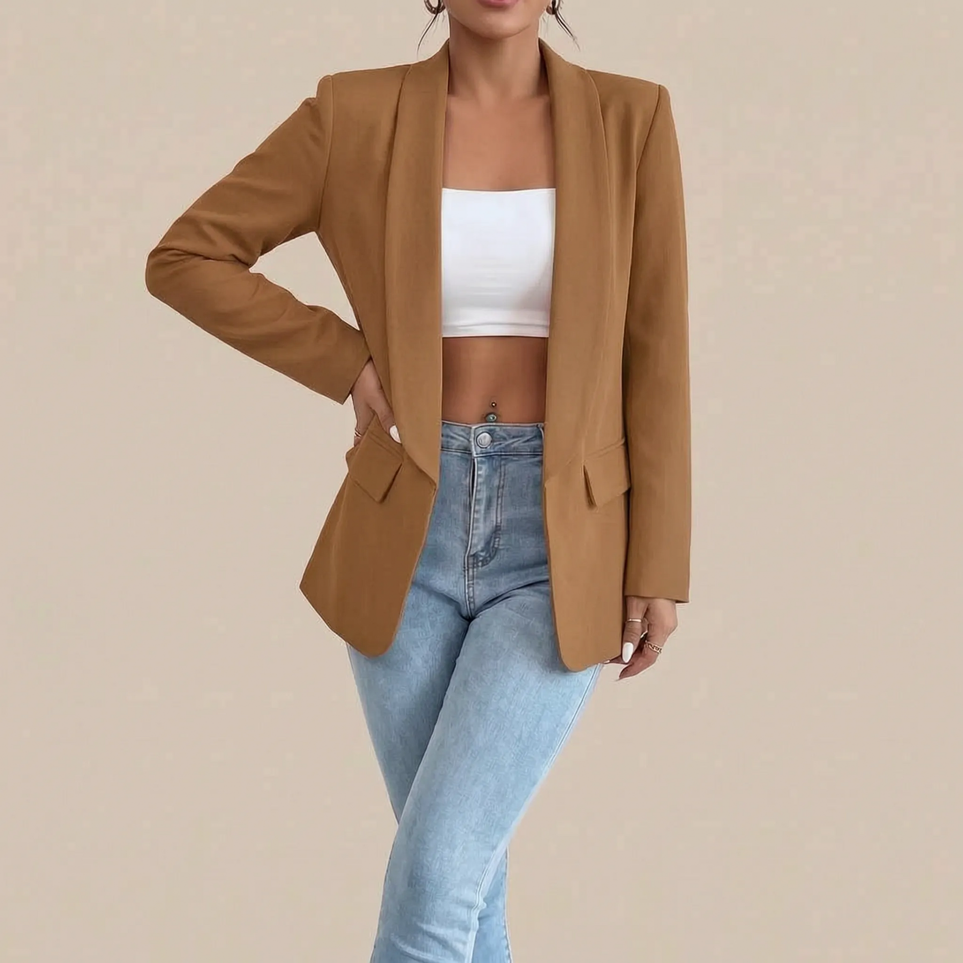 Vervali | Damenblazer Mit Offenem Schnitt