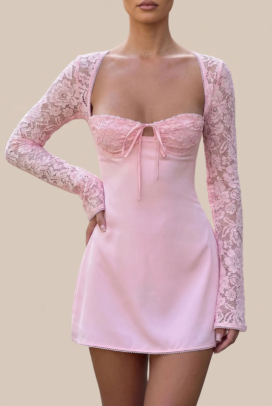 Vessia | Elegantes Minikleid Mit Langen Ärmeln
