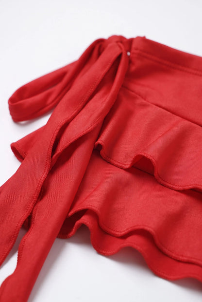 Veyla | Rotes Zweiteiler Set Damen Sommer