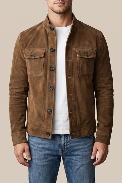 Vintaro | Strukturierte Herrenjacke Mit Knopfleiste