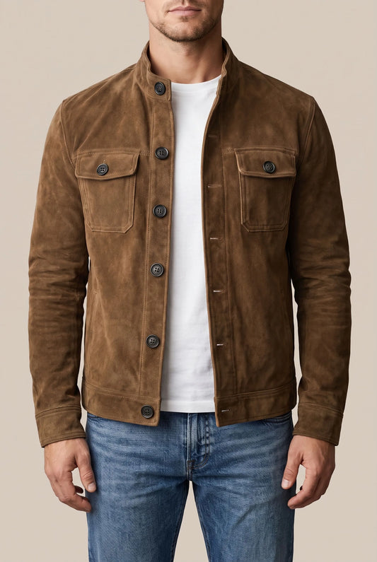 Vintaro | Strukturierte Herrenjacke Mit Knopfleiste