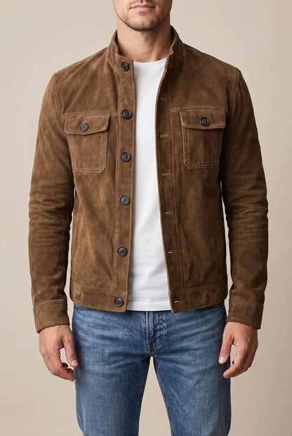 Vintaro | Strukturierte Herrenjacke Mit Knopfleiste