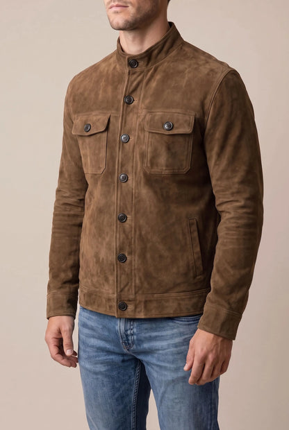 Vintaro | Strukturierte Herrenjacke Mit Knopfleiste