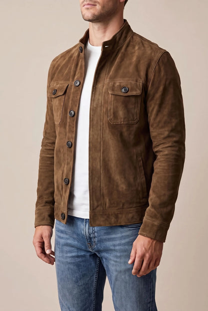 Vintaro | Strukturierte Herrenjacke Mit Knopfleiste
