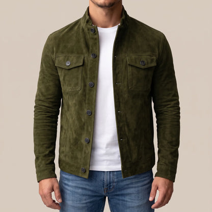 Vintaro | Strukturierte Herrenjacke Mit Knopfleiste
