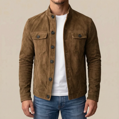Vintaro | Strukturierte Herrenjacke Mit Knopfleiste