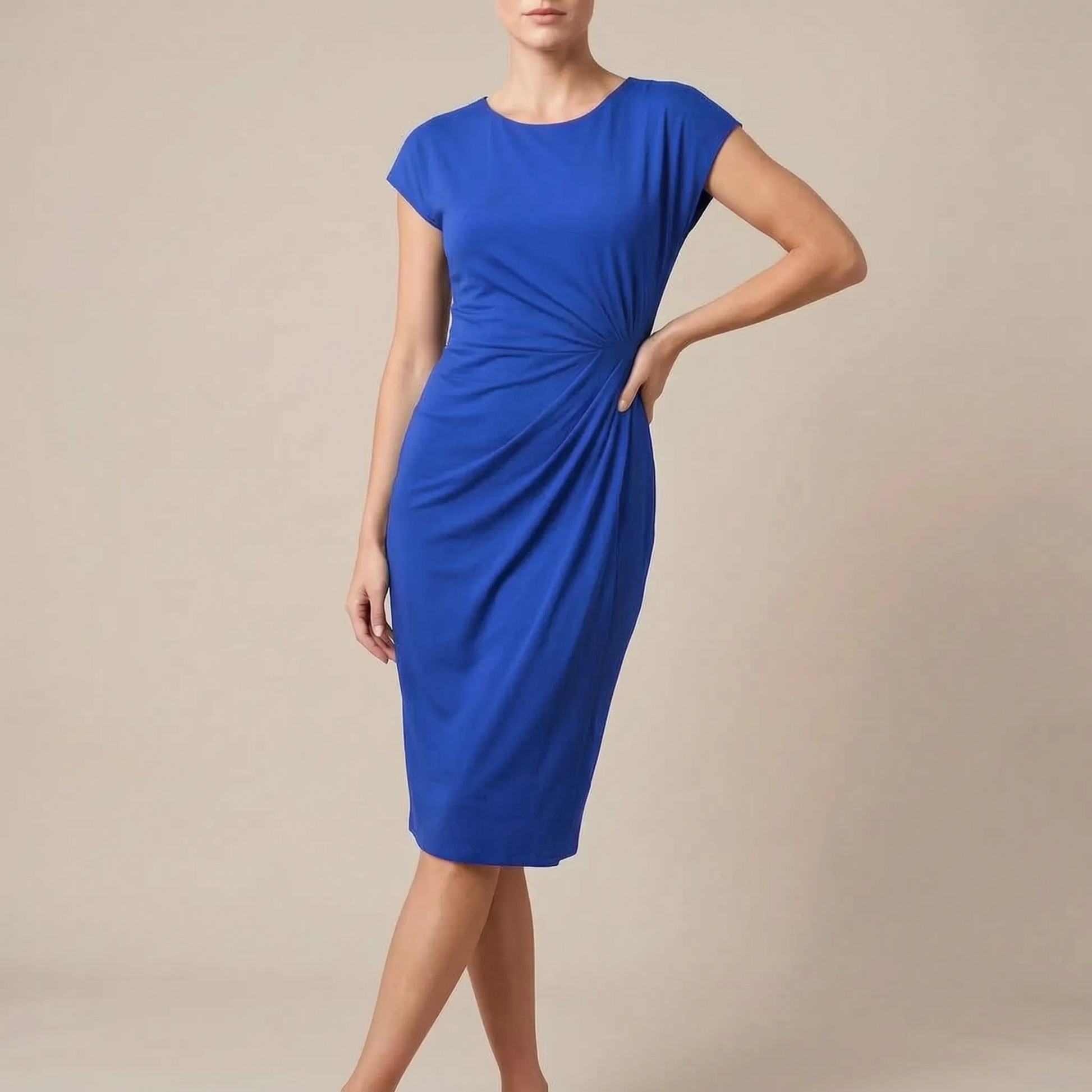 Vintessa | Schlichtes Midikleid Mit Ärmeln