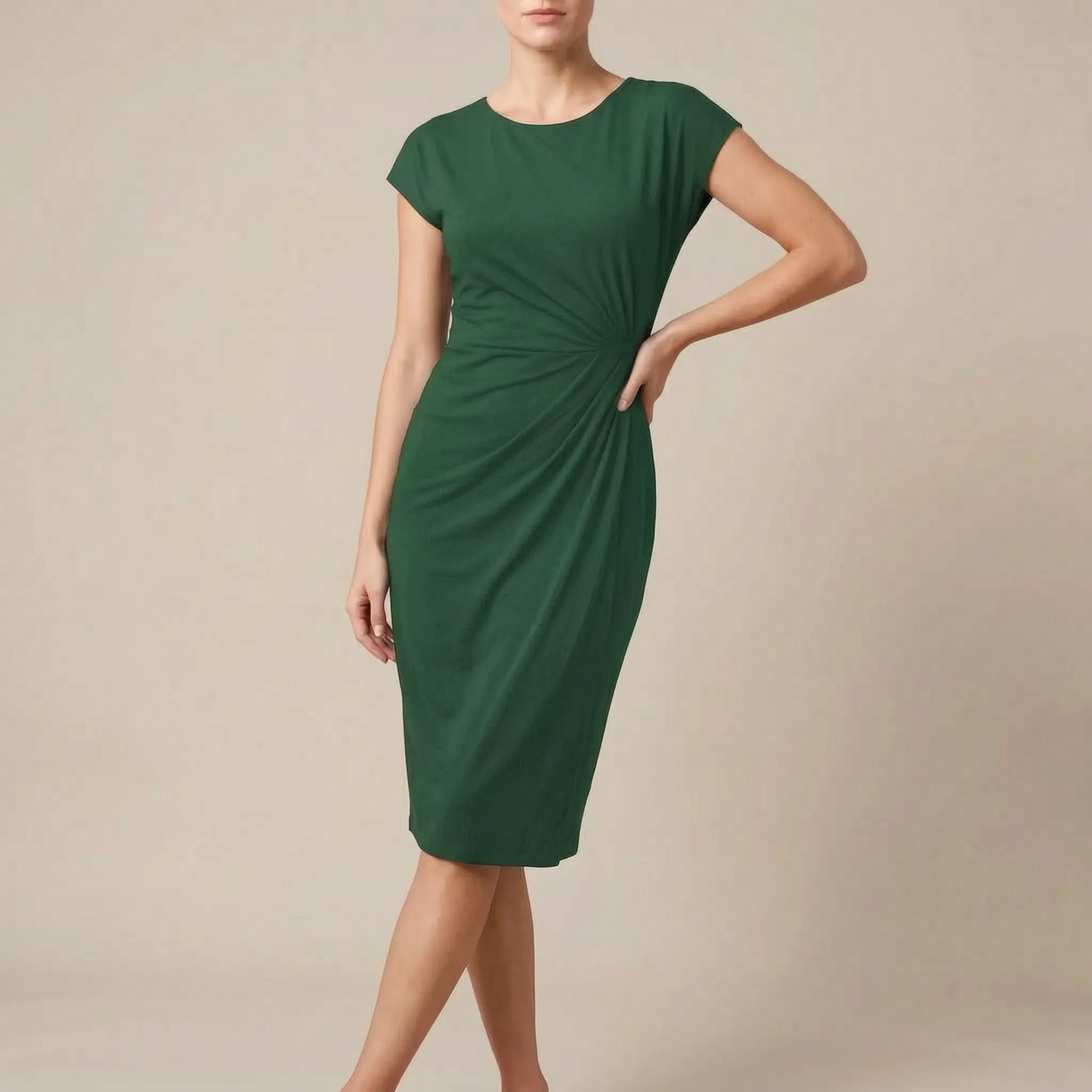 Vintessa | Schlichtes Midikleid Mit Ärmeln