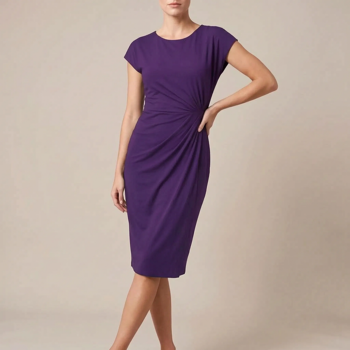 Vintessa | Schlichtes Midikleid Mit Ärmeln
