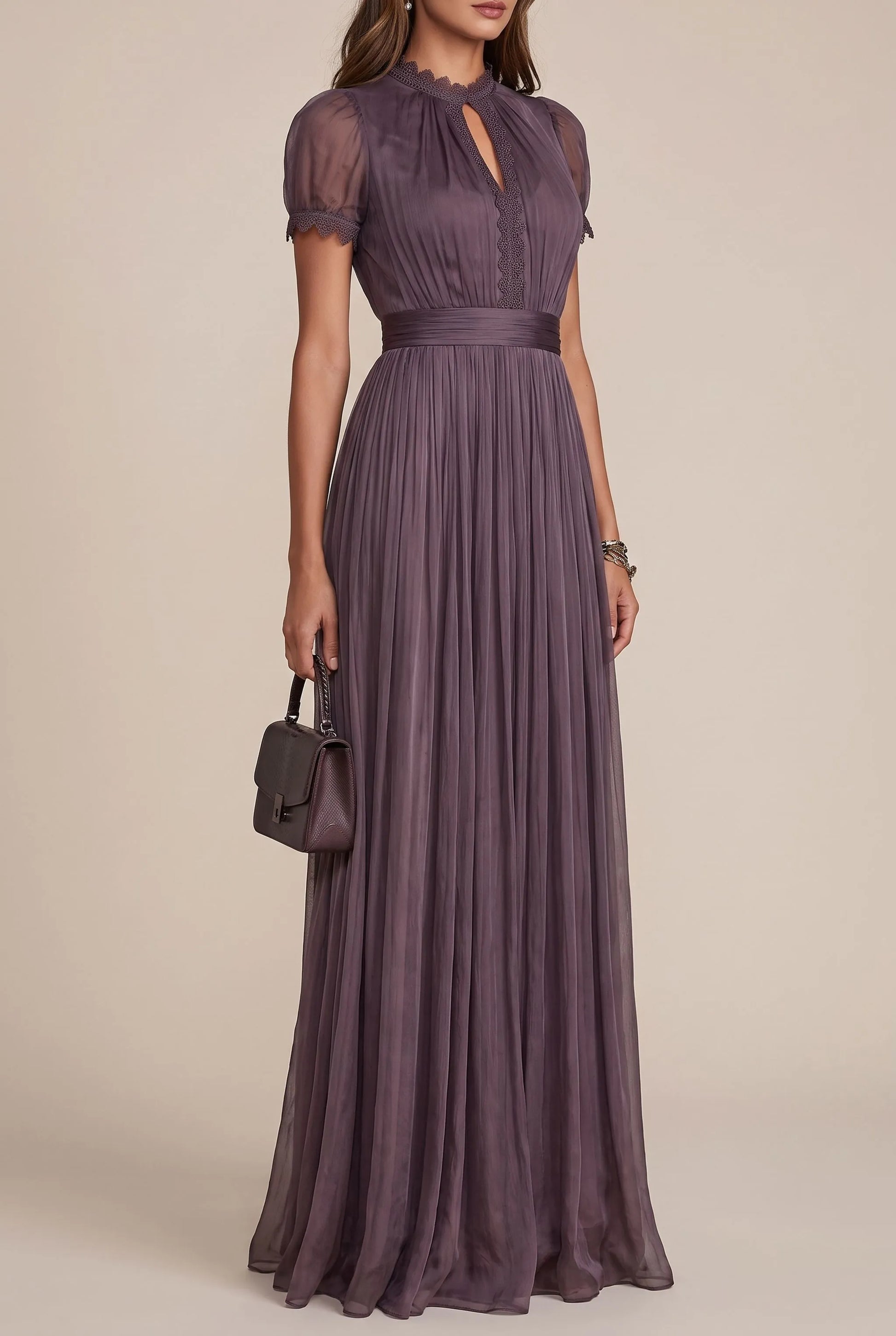 ViolaVibes | Elegantes Langes Sommerkleid