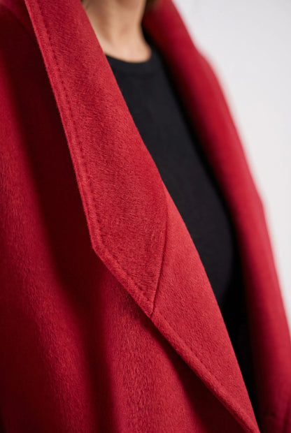 Virela | Eleganter Damenmantel Mit Weitem Kragen