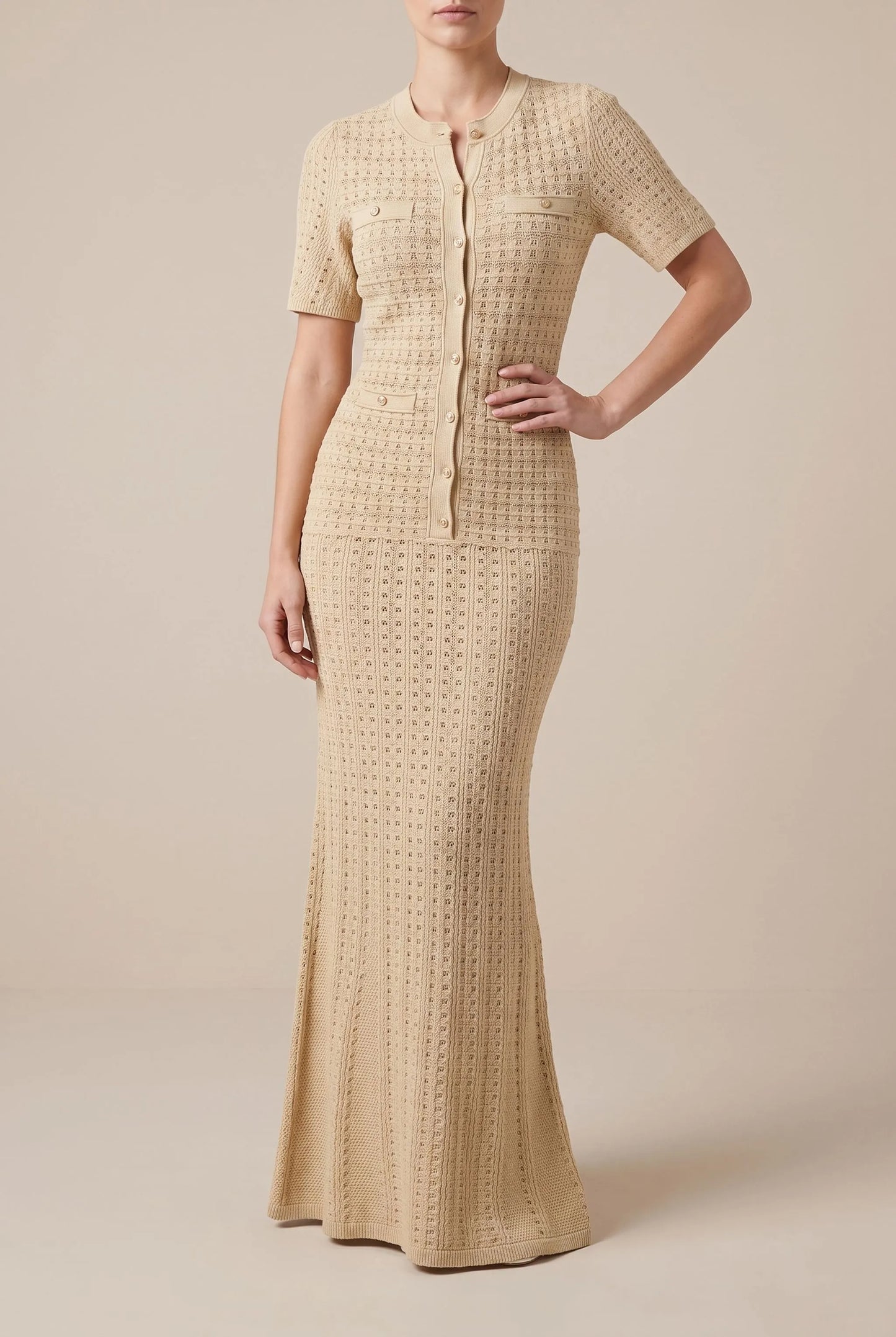 Vivalis | Elegantes Langes Strickkleid