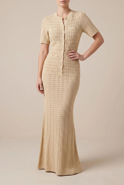 Vivalis | Elegantes Langes Strickkleid
