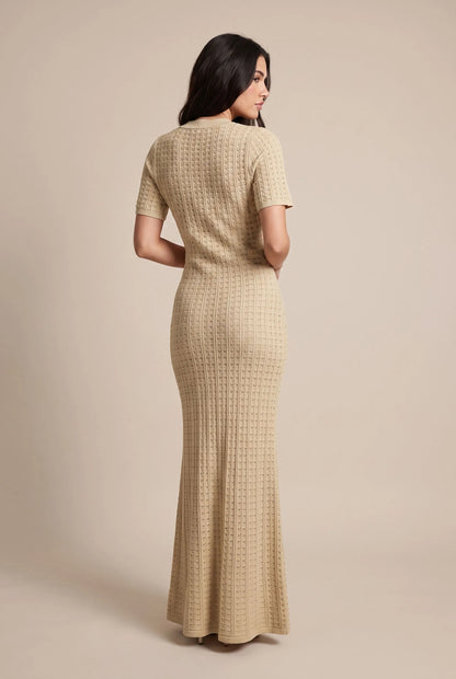 Vivalis | Elegantes Langes Strickkleid