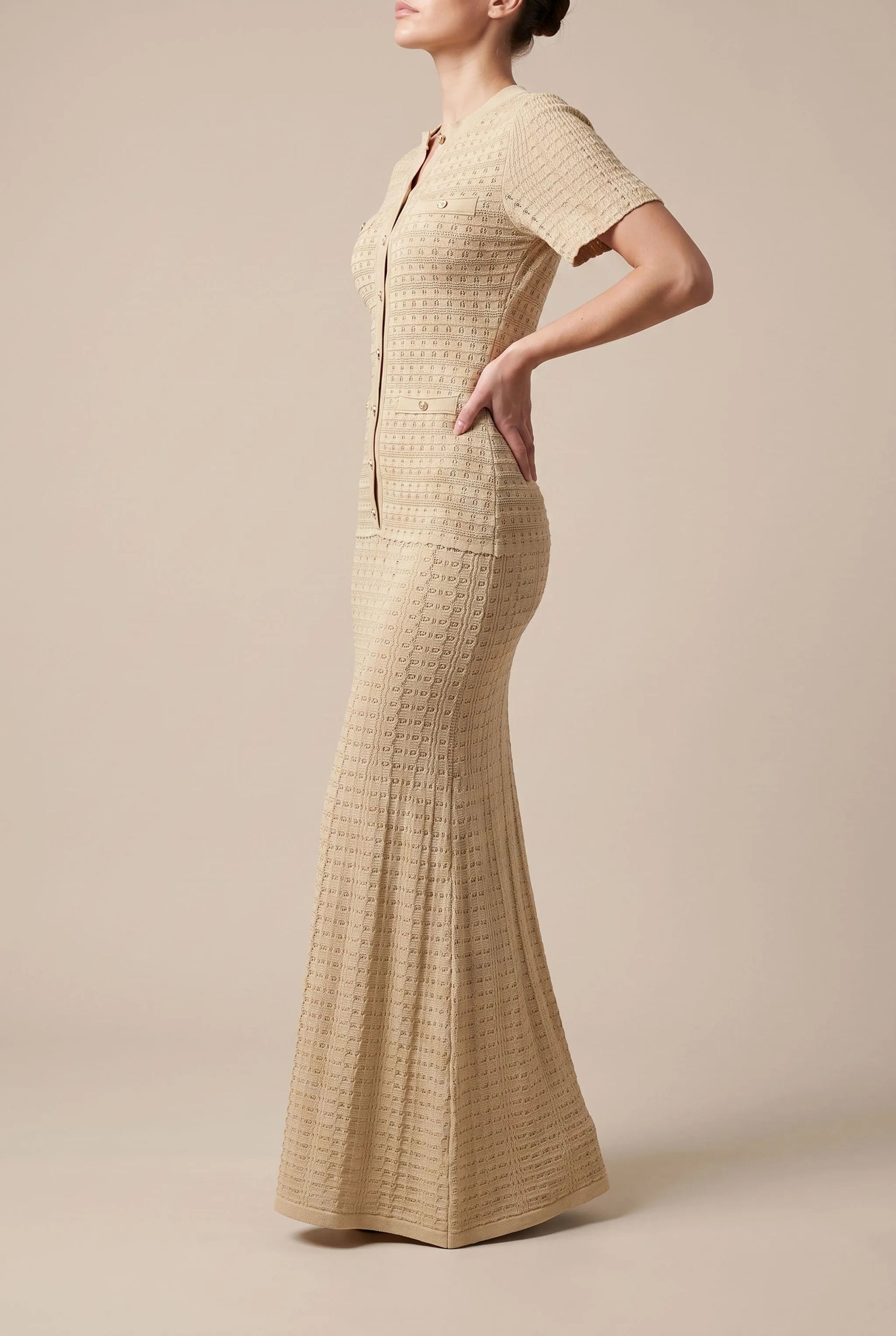 Vivalis | Elegantes Langes Strickkleid