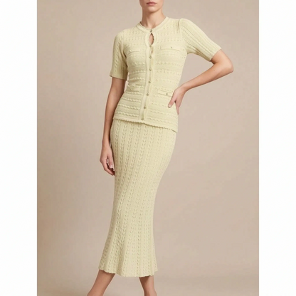 Vivalis | Elegantes Langes Strickkleid