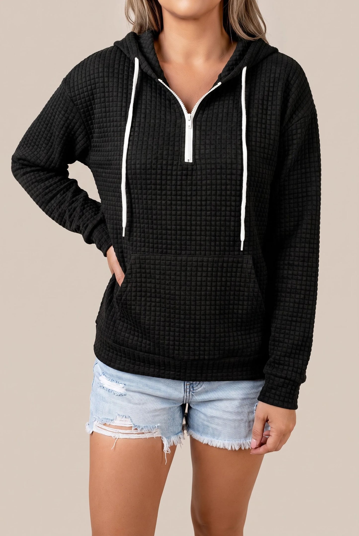 WaffleHood | Damen Hoodie Mit Waffelstruktur