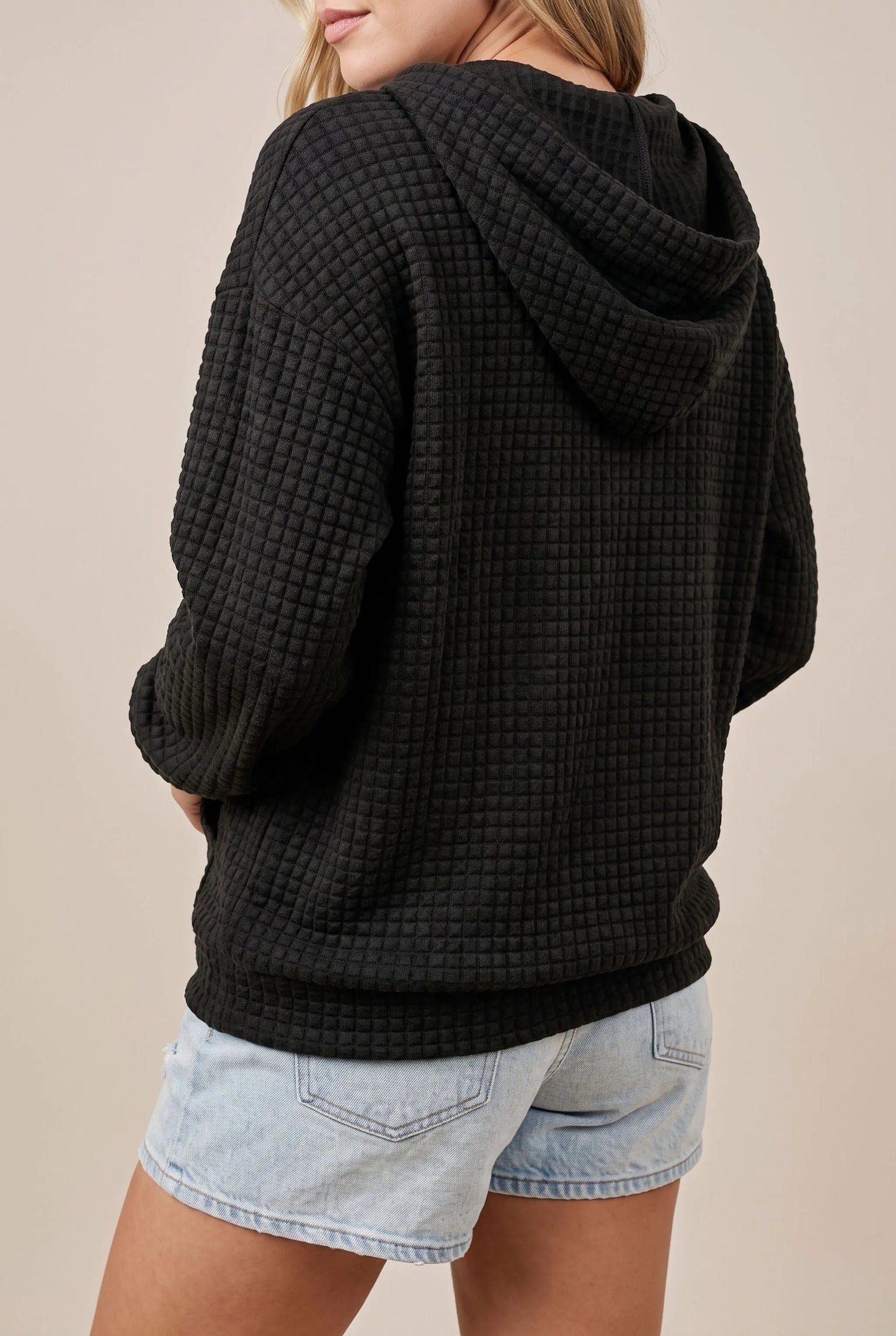 WaffleHood | Damen Hoodie Mit Waffelstruktur