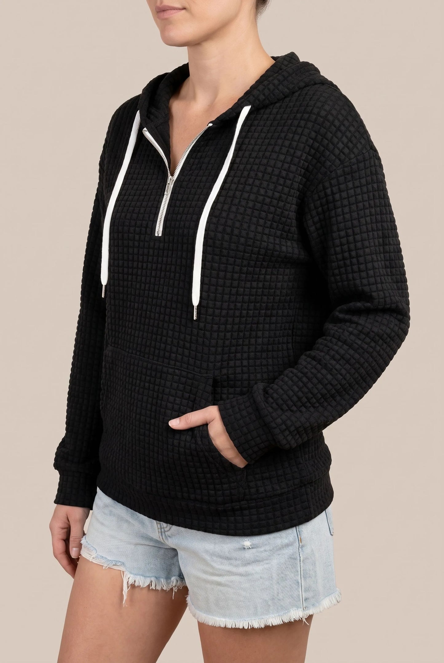 WaffleHood | Damen Hoodie Mit Waffelstruktur