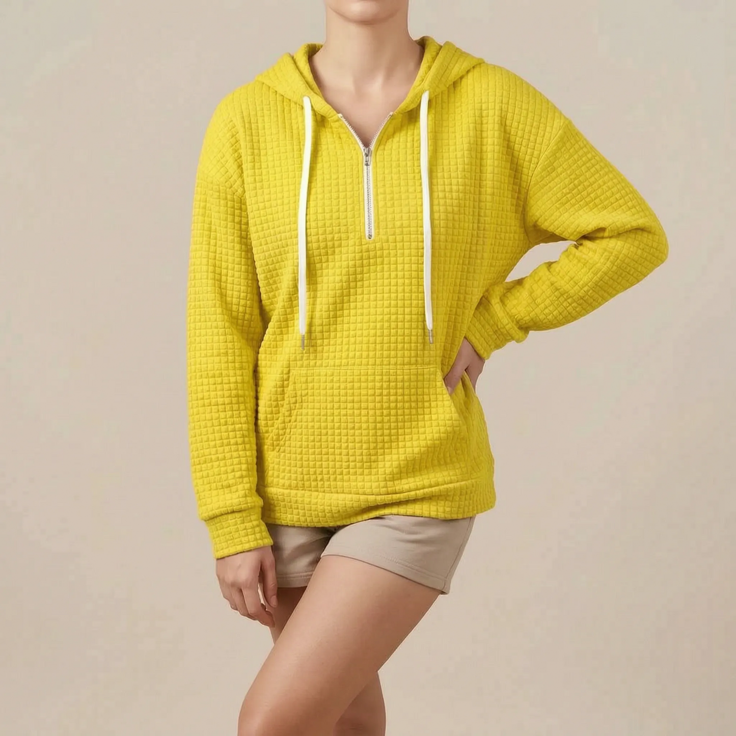 WaffleHood | Damen Hoodie Mit Waffelstruktur